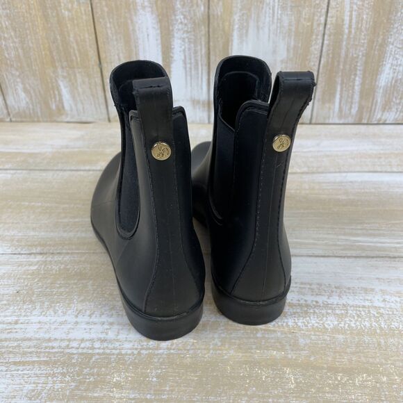 Sam Edelman Tinsley Matte Black womens shoe Chelsea Pull On Rain Boot Size 8 - Picture 4 of 9